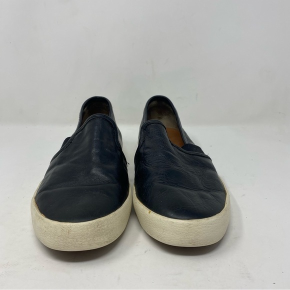 Frye Women’s 6.5 Black Leather White Slip On Dylan Sneakers - Picture 3 of 7